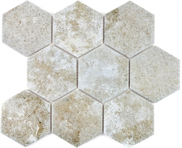 Mano modello mosaico piastrella ceramica grigio esagono cemento cucina piastrella WC bagno piastrella MOS11F-0202_m