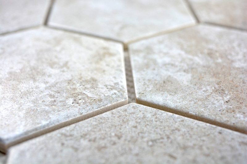 Mano modello mosaico piastrella ceramica grigio esagono cemento cucina piastrella WC bagno piastrella MOS11F-0202_m