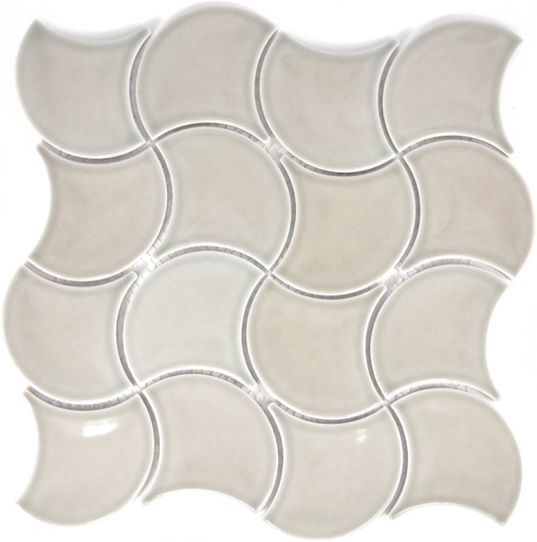 Ventaglio mosaico piastrelle ceramica pietra pastello grigio piastrelle da parete bagno piastrelle onda cucina WC - MOS13-FSW02