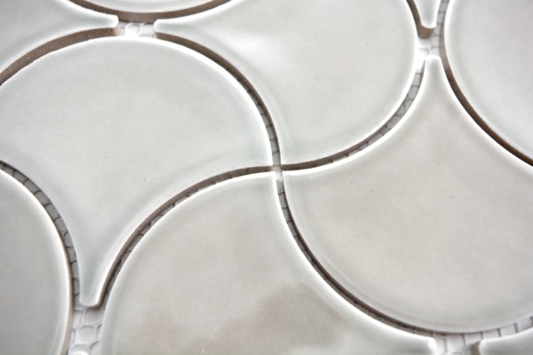 Ventaglio mosaico piastrelle ceramica pietra pastello grigio piastrelle da parete bagno piastrelle onda cucina WC - MOS13-FSW02