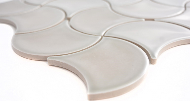 Ventaglio mosaico piastrelle ceramica pietra pastello grigio piastrelle da parete bagno piastrelle onda cucina WC - MOS13-FSW02