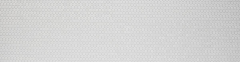 Pulsante mosaico LOOP mosaico rotondo bianco opaco parete cucina doccia BAD MOS10-0111_f | 10 tappetini mosaico