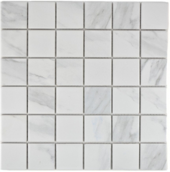 Mosaico ceramico aspetto Carrara bianco grigio bagno piastrelle backsplash cucina MOS14-0102