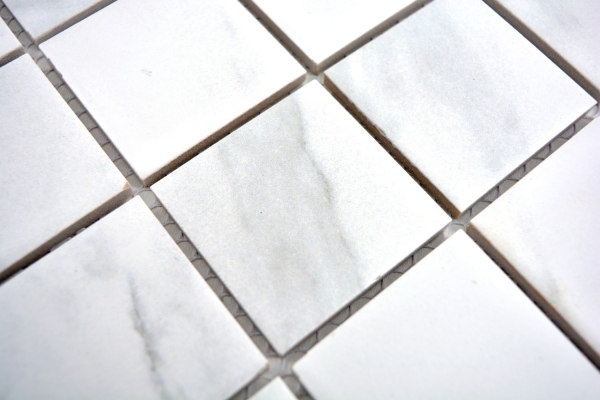 Mosaico ceramico aspetto Carrara bianco grigio bagno piastrelle backsplash cucina MOS14-0102