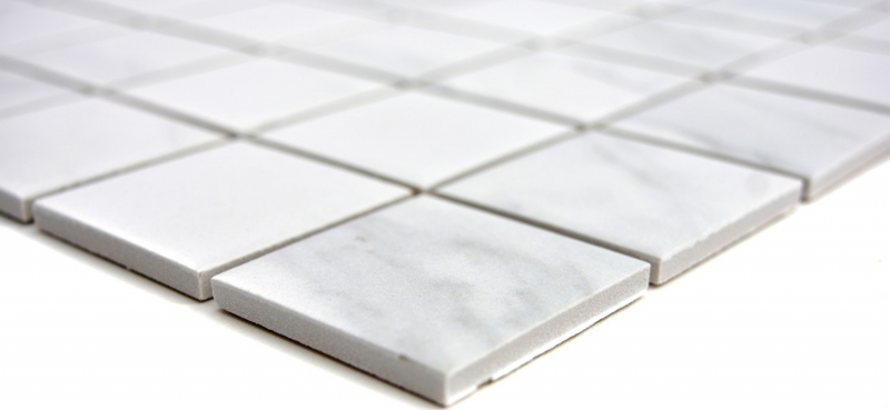 Mosaico ceramico aspetto Carrara bianco grigio bagno piastrelle backsplash cucina MOS14-0102