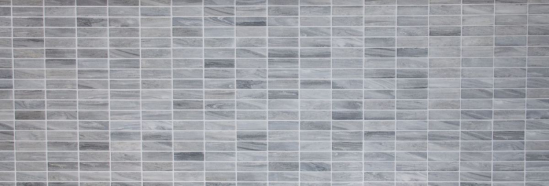 Piastrella a mosaico in ceramica tondini effetto pietra grigio piastrella da parete bagno MOS24-STSO23_f | 10 tappetini a mosaico