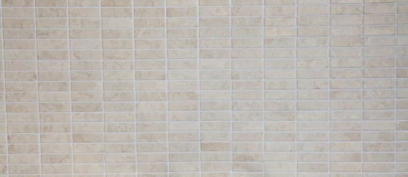 Piastrelle a mosaico decorate a mano Barre in ceramica effetto pietra beige chiaro Backsplash cucina MOS24-STSO45_m