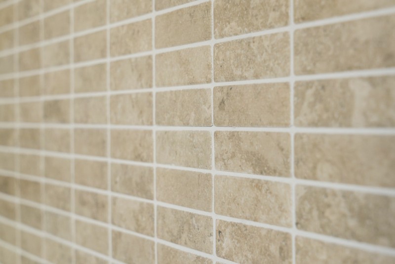 Mosaico di piastrelle in ceramica effetto pietra beige backsplash cucina MOS24-STSO67