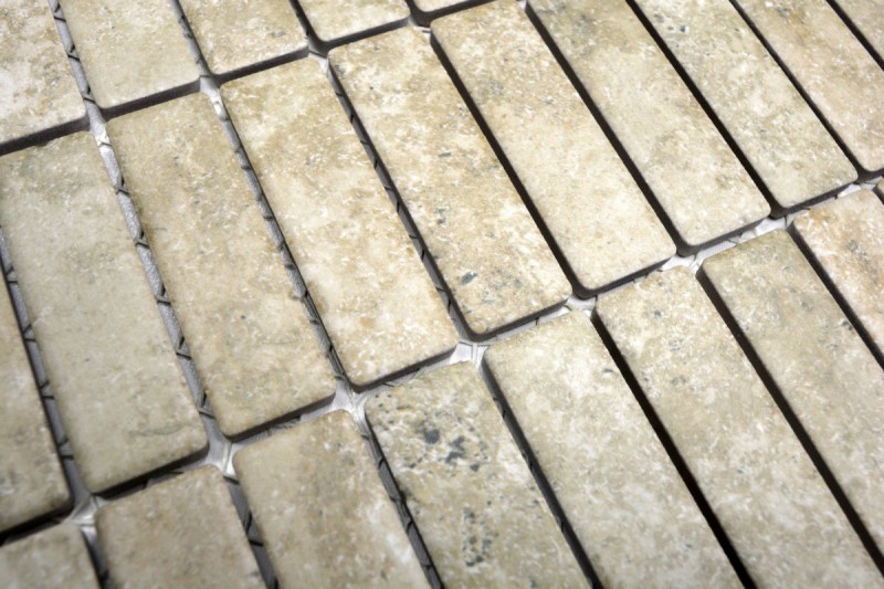 Mosaico di piastrelle in ceramica effetto pietra beige backsplash cucina MOS24-STSO67
