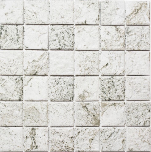 Piastrella di mosaico dipinta a mano effetto pietra naturale grigio beige texture backsplash MOS16-HWA4LG_m