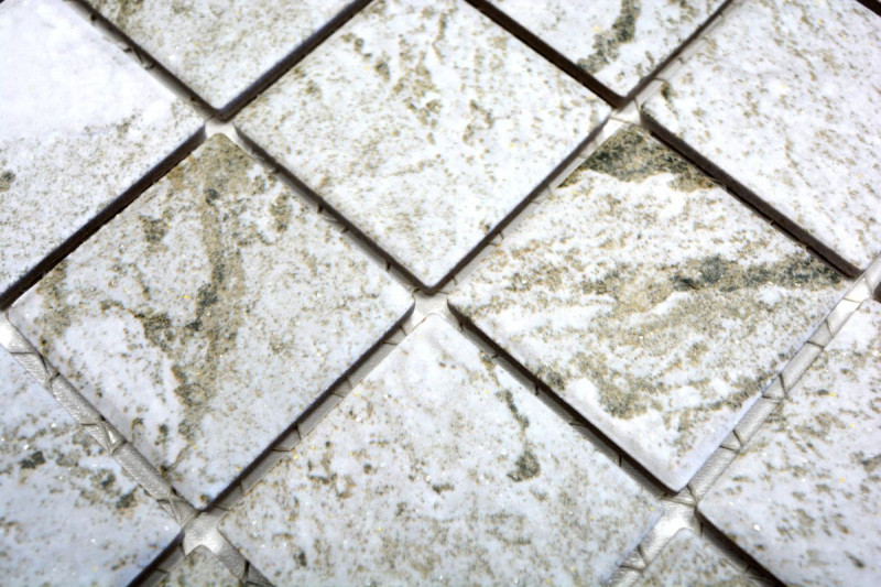 Piastrella di mosaico dipinta a mano effetto pietra naturale grigio beige texture backsplash MOS16-HWA4LG_m