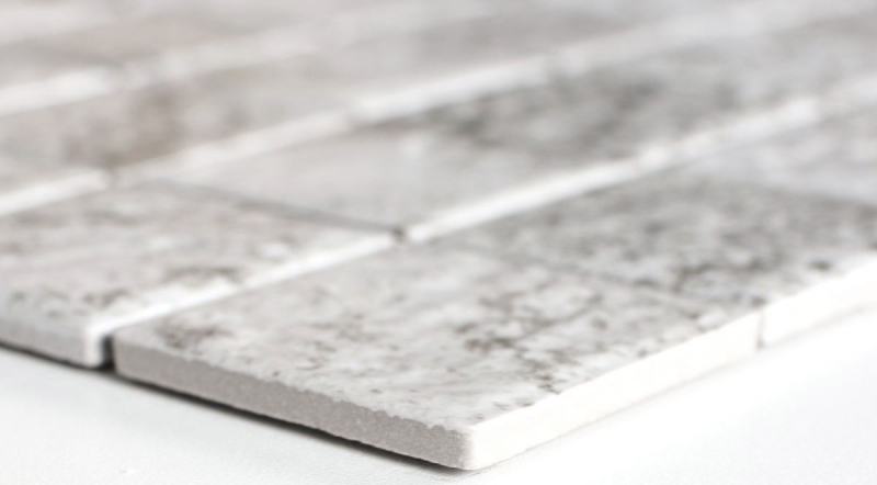 Piastrella di mosaico dipinta a mano effetto pietra naturale grigio beige texture backsplash MOS16-HWA4LG_m