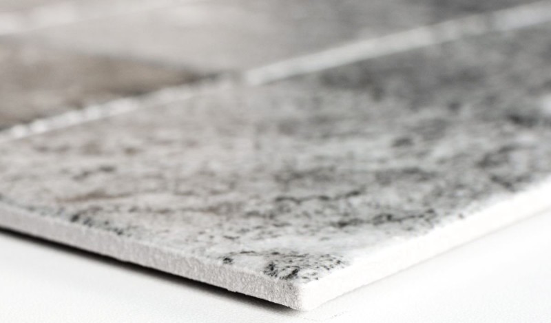 Mosaico in ceramica effetto pietra struttura grigio piastrelle backsplash cucina bagno - MOS22-HWA9GY
