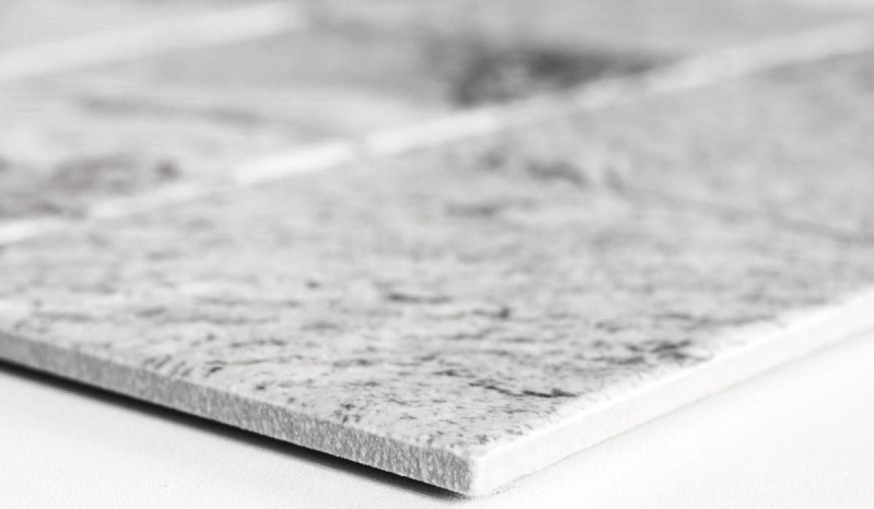 Mosaico di piastrelle in ceramica effetto pietra muro texture grigio chiaro backsplash piastrelle cucina bagno - MOS22-HWA9LG