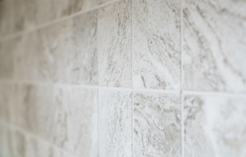 Mosaico di piastrelle in ceramica effetto pietra muro texture grigio chiaro backsplash piastrelle cucina bagno - MOS22-HWA9LG