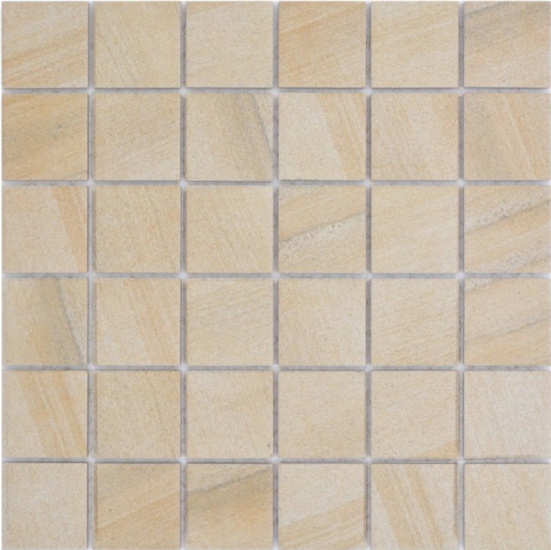 Piastrella di ceramica a mosaico aspetto pietra naturale beige struttura bagno piastrelle backsplash MOS16-AISO98