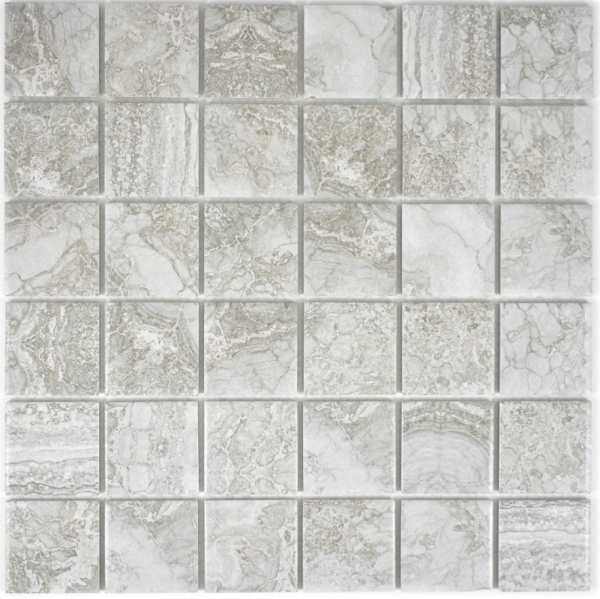 Piastrella di mosaico dipinta a mano effetto pietra naturale struttura grigia piastrella per bagno MOS16-0204_m