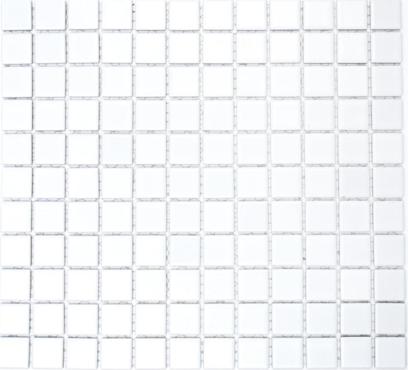 Ceramica mosaico piastrelle bianco lucido cucina parete doccia piscina MOS18-0102