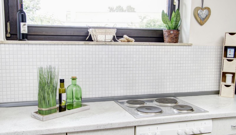 Ceramica mosaico piastrelle bianco lucido cucina parete doccia piscina MOS18-0102