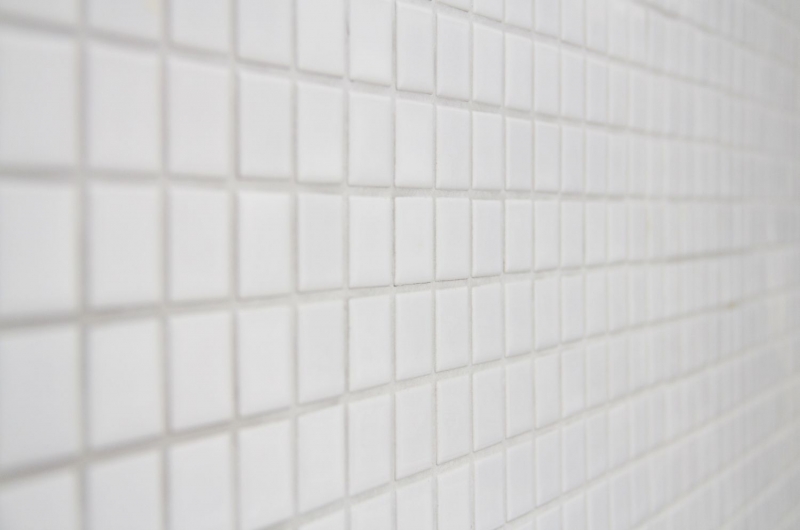 Ceramica mosaico piastrelle bianco lucido cucina parete doccia piscina MOS18-0102