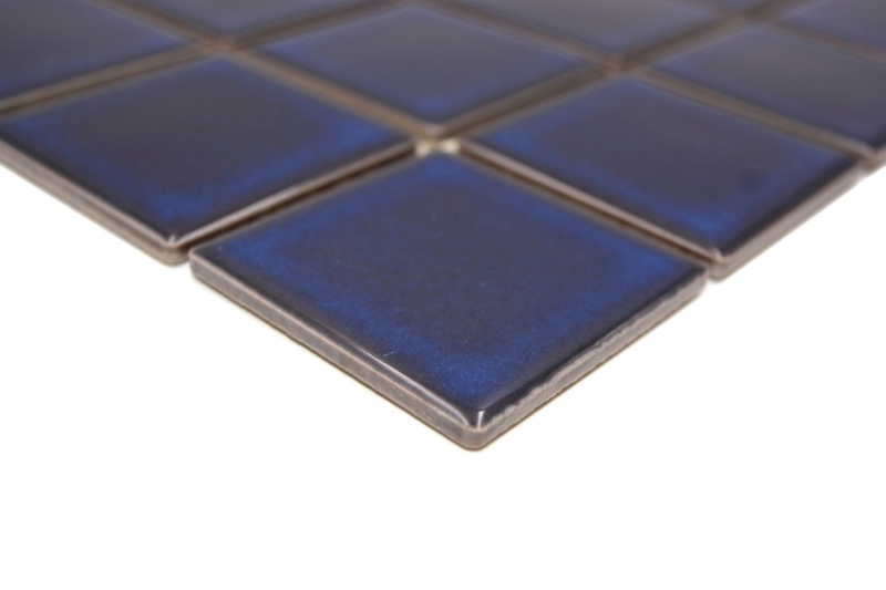 Piastrella di ceramica a mosaico blu cobalto blu scuro lucido backsplash MOS14-0405