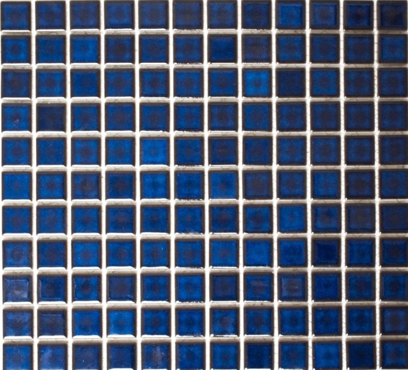 Piastrella di mosaico dipinta a mano in ceramica COBALT BLUE DARK BLUE Piastrella backsplash cucina bagno MOS18-0405_m