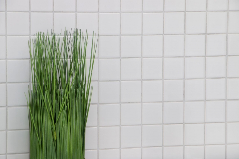 Piastrella di ceramica mosaico bianco lucido piastrelle specchio parete bagno MOS16B-0101