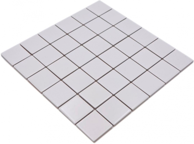 Piastrella di ceramica a mosaico bianco opaco specchio parete bagno MOS16B-0111