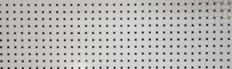 Piastrella di mosaico in ceramica Basket bianco opaco nero opaco MOS13-CBAS19_f