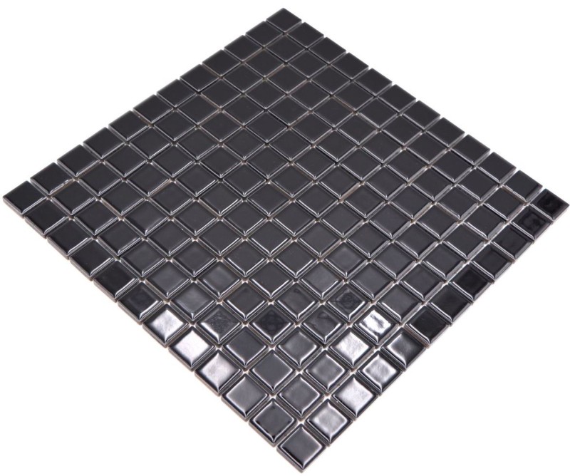 Piastrelle di ceramica a mosaico NIGHT BLACK GLOSSY alzatina per cucina MOS18D-0301