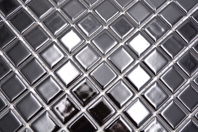 Piastrelle di ceramica a mosaico NIGHT BLACK GLOSSY alzatina per cucina MOS18D-0301