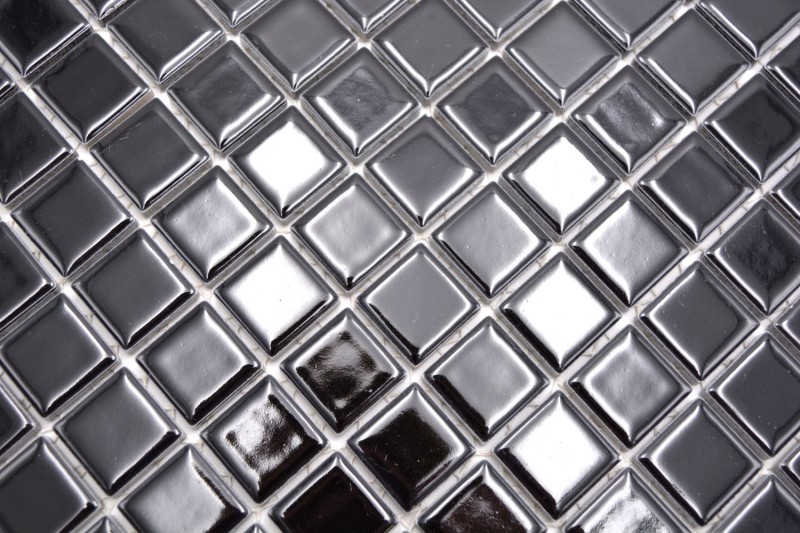 Piastrelle di ceramica a mosaico NIGHT BLACK GLOSSY alzatina per cucina MOS18D-0301