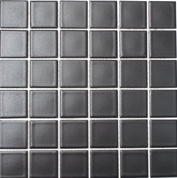 Piastrella a mosaico in ceramica nera opaca MOS16-0311_f
