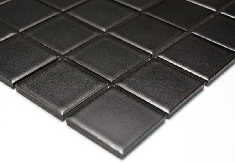 Piastrella a mosaico in ceramica nera opaca MOS16-0311_f