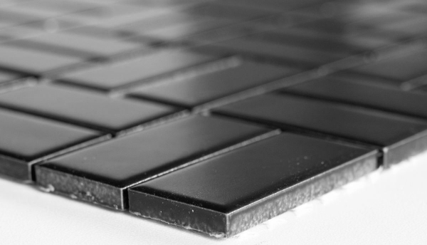 Piastrella a mosaico decorata a mano in ceramica mulino a vento nero opaco piastrella da parete per bagno MOS24-CWM08BM_m