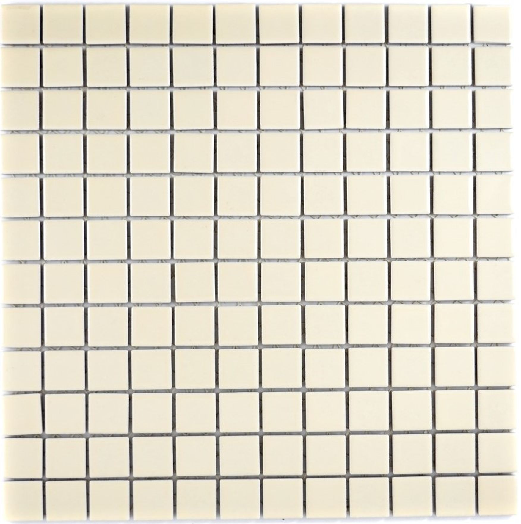Piastrella di mosaico dipinta a mano magnolia beige lucido backsplash in ceramica MOS18D-1902_m