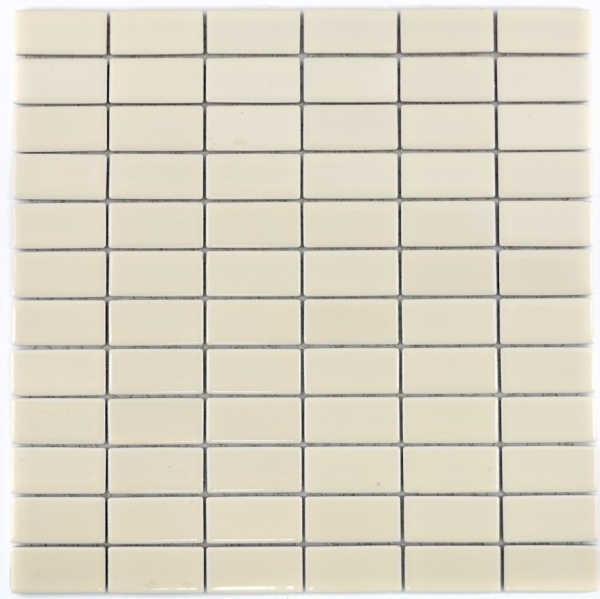 Piastrella di mosaico a mano in ceramica aste beige lucido piastrella WC bagno MOS24D-1902_m