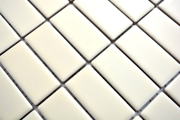 Piastrella di mosaico a mano in ceramica aste beige lucido piastrella WC bagno MOS24D-1902_m