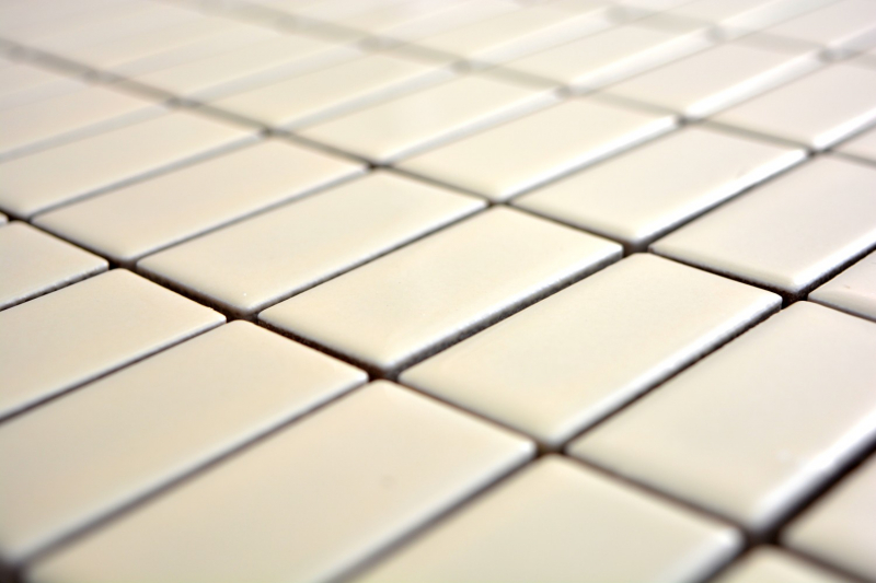 Piastrella di mosaico a mano in ceramica aste beige lucido piastrella WC bagno MOS24D-1902_m