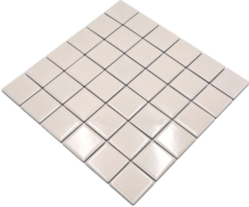 Campione a mano di piastrelle a mosaico beige magnolia backsplash cucina splashback lucido MOS14-1902_m