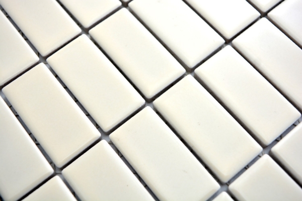 Piastrella a mosaico decorata a mano tondini in ceramica beige opaco piastrella per WC piastrella per bagno MOS24D-1911_m