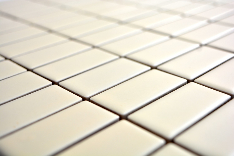 Piastrella a mosaico decorata a mano tondini in ceramica beige opaco piastrella per WC piastrella per bagno MOS24D-1911_m