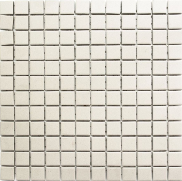 Piastrella di mosaico dipinta a mano in ceramica beige chiaro non smaltata Piastrella per piatto doccia MOS18B-1211-R10_m