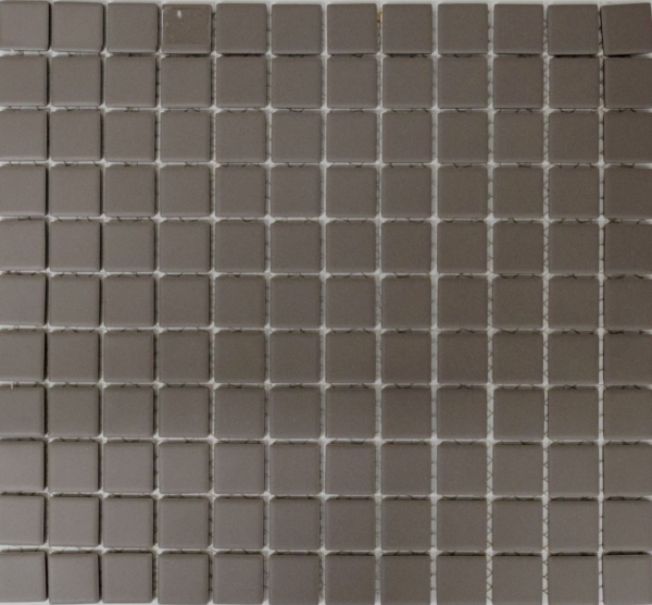 Piastrella di mosaico dipinta a mano in ceramica grigia non smaltata Piastrella per piatto doccia MOS18B-0211-R10_m