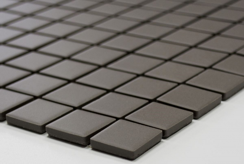 Piastrella di mosaico dipinta a mano in ceramica grigia non smaltata Piastrella per piatto doccia MOS18B-0211-R10_m