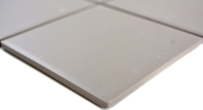 Piastrella di mosaico dipinta a mano in ceramica grigia non smaltata per lalzatina della cucina MOS22-0202_m