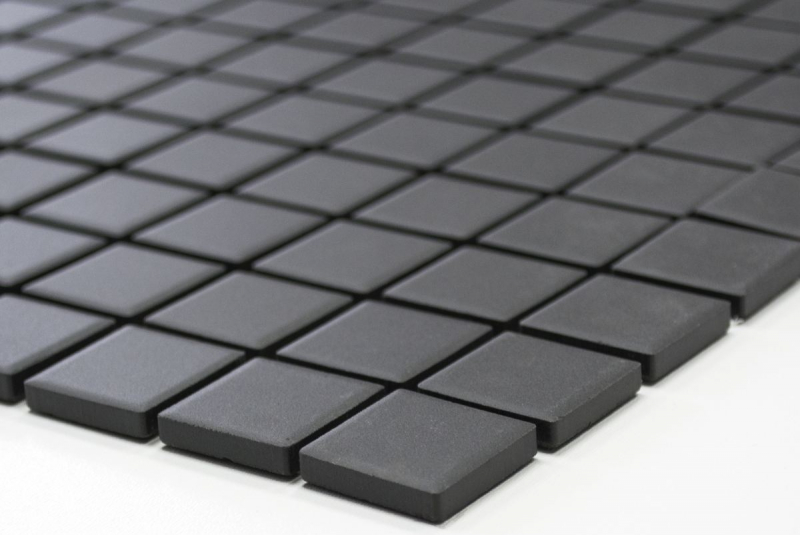 Piastrella a mosaico in ceramica nera non smaltata per piatti doccia MOS18B-0311-R10_f