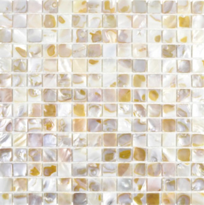 Mosaico in madreperla Mosaico a conchiglia bianco beige chiaro doccia a parete MOS150-SM203