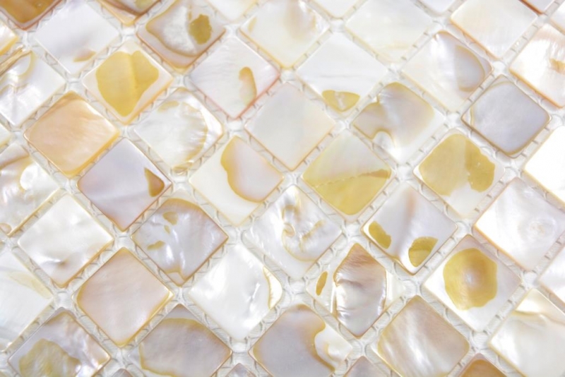 Mosaico in madreperla Mosaico a conchiglia bianco beige chiaro doccia a parete MOS150-SM203