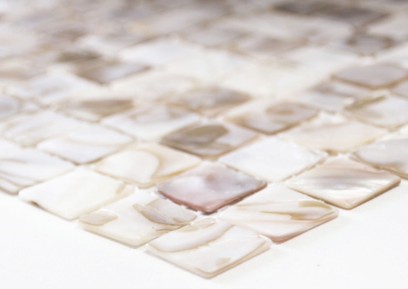 Mosaico in madreperla Mosaico a conchiglia bianco beige chiaro doccia a parete MOS150-SM203